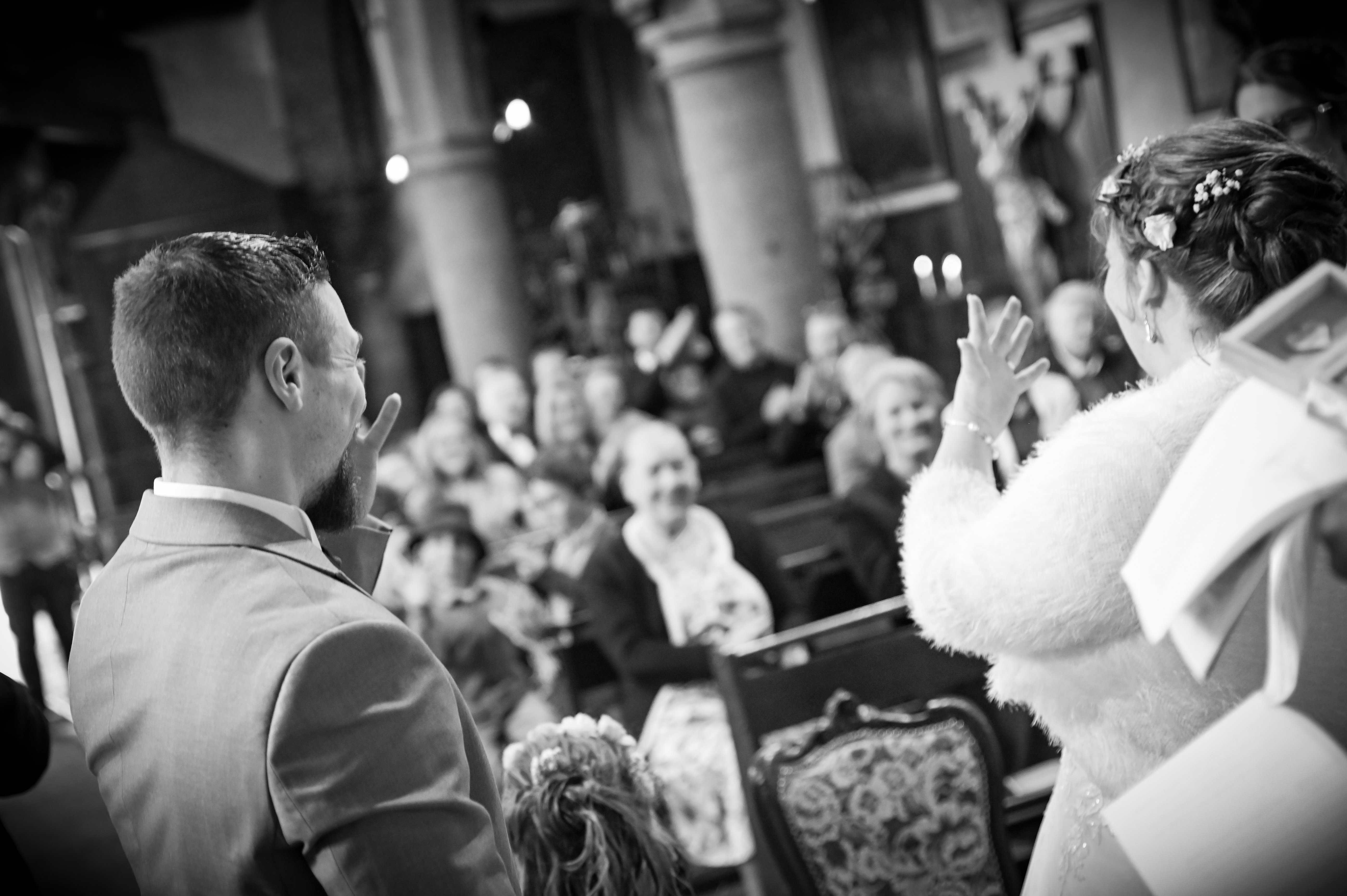 Photo cérémonie église mariage Amélie et Gwenael