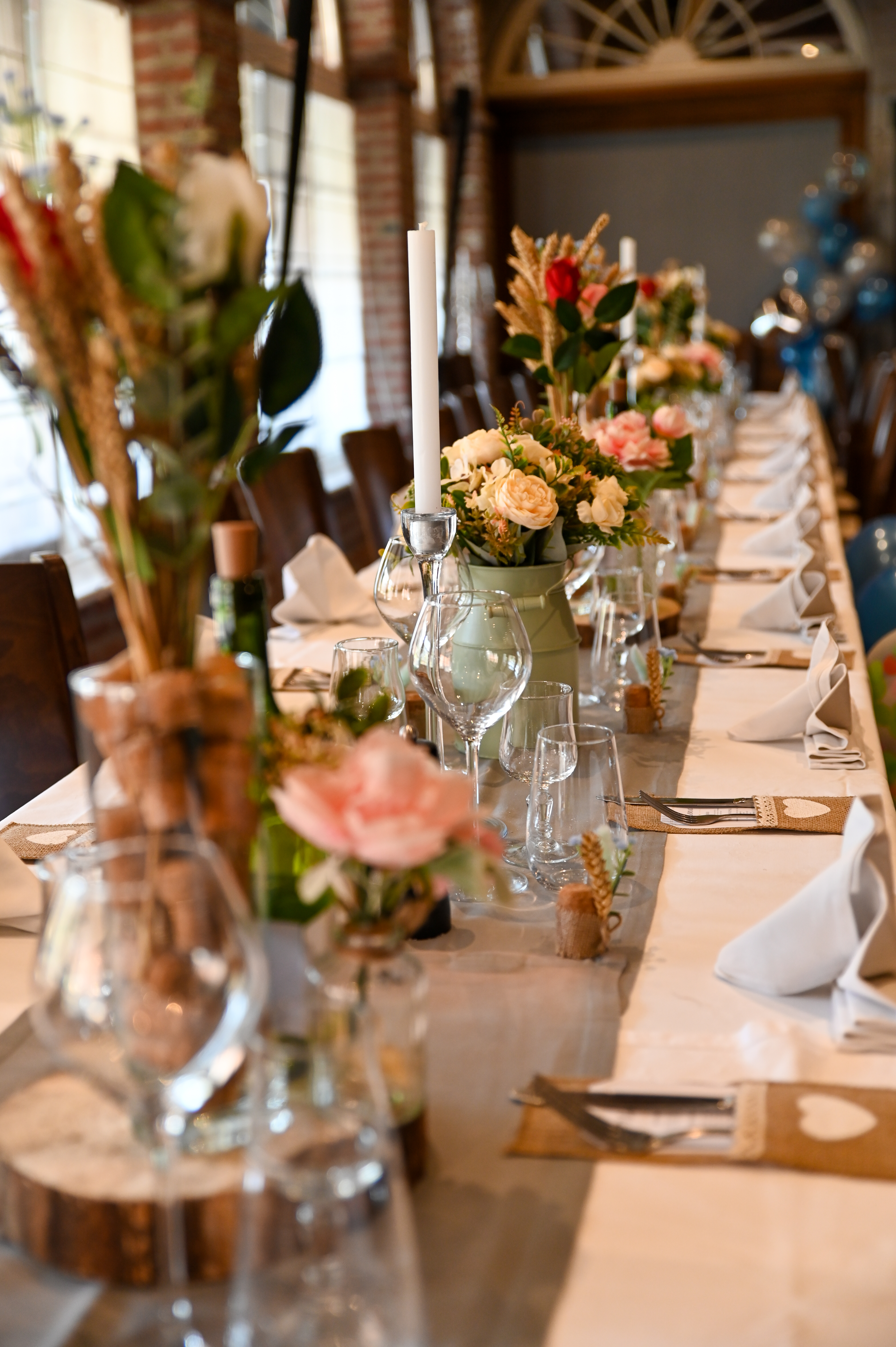 Photo décoration table mariage Amélia et Gwenael